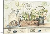 Stefania Ferriプレミアムシックラップキャンバス壁アート印刷題名Dan mon Jardin 48" x 32" 1987445_24_48x32_none