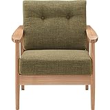 インテリア 家具 便利 おしゃれ ソファー 1人掛け 肘付き 【バッスム】 北欧風 RTO-911GR グリーン(緑)