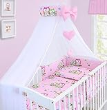 LUXURY 14Pcs BABY BEDDING SET COT BED PILLOW DUVET COVER BUMPER FEEDING PILLOW SWADDLE WRAP COT TIDY