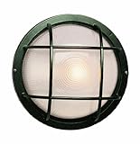 High Quality 41515 RT 10-Inch 1-Light Outdoor Large Round Bulkhead, Rust