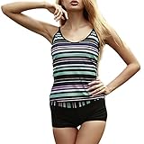 水着 女子 上下セット ベスト パンツ UVカット 大きなサイズ　おしゃれ 海辺 プール スクール水着 記念写真 (XL, ブラック)