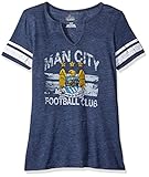 サッカーManchester City Football Club Women 's Go Far Tee、M、海軍ヘザー/ホワイト