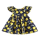 Lucaso 女の子 子供服 キッズ服 ワンピース ドレス チェリープリント フリル リボン ノースリーブ チュニックミニ Aライン プリンセス エレガント 可愛い ベビー服 結婚式 普段着 入学式 