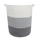 Orinoコットンロープストレージバスケットハンドル付き X-Large