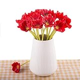 Feyarl® 枯れない虞美人　グビジンソウの造花　ヒナゲシの造花　手作りブーケ インテリア飾り 本物みたい　フラワーアレンジ (レッド)