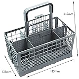 spares2goカトラリーバスケットケージfor Baumatic食器洗い機取り外し可能ハンドル、240 mm x 135 mm 125 mm
