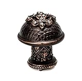 Carpe Diem Hardware 6104-22C Crowning Glory Oil Rub Bronze Queen Anne Round Fleur de Lys Knob with S