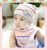 ベビー スタイ キッズ 帽子 子供用 キャップ よだれかけ セット ビブ ボーダー ワッペン