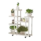 LXLA- どこでも動くことができます鉢植えの植物ラック居間ソリッドウッド多層フラワーポットスタンドバルコニーディスプレイシェルフのシチュラント屋内95×25×96cm (サイズ さいず : S s)