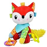 Baby Infant Pram Car Stroller Hanging Rattles Plush Toy Soft Teether Chew Doll - Fox [並行輸入品]
