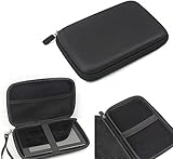 ebuymoreブラックEvaジッパーShock Proof GPS携帯ケース、ヘッドフォンヘッドセットドック充電器、キーUSBケーブル、スマートフォン、mp3オーガナイザーポーチカメラ7インチタブレ