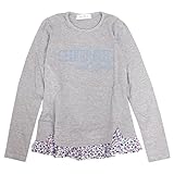 長袖Tシャツ チュニック 子供 女の子 キッズ ジュニア Tシャツ カジュアル N82007 グレー 140cm