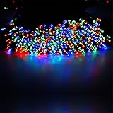 WestDeer Solar Powered LED String Light, Ambiance Lighting, 39.37ft 12m 100 Multi Color LEDs Solar F