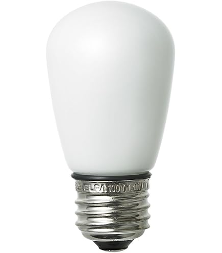 Amazon | ELPA 防水型LED装飾電球 サイン球形 口金直径26mm クリア昼