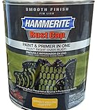 Masterchem 46215 Hammerite Rust Cap Smooth Yellow Enamel Paint, Gallon by Masterchem