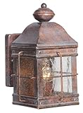 Vaxcel USA OW39553RBZ Revere 1 Light Colonial Outdoor Wall Lamp Lighting Fixture in Bronze, Glass [並