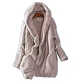 ファーコート あったか　フード付きジャケット　 (ブラウン)