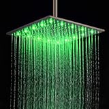 LightInTheBox 16 "インチステンレススチールシャワーヘッドLEDライトの色変更降雨シャワー