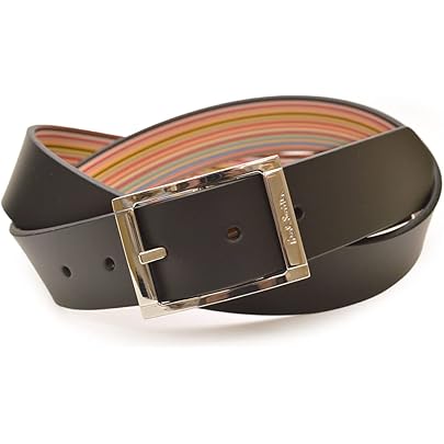 Amazon | [ポールスミス] ベルト メンズ ブラック マルチカラー