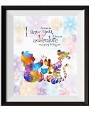 uhomate Nursery Decor Winnie The Pooh引用符Winnie Poohホームキャンバス印刷ウォールアート記念ギフトベビーギフトインスピレーション引用符壁装飾リビングルー