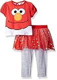 Sesame Street Baby Girls' 2 Pc Knit Shirt and Pant Set White 24m [並行輸入品]