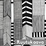 マリメッコ(marimekko) 壁紙 14111 ルーツカーヴァ RUUTUKAAVA 幅70cm ホワイト/ブラック (1m単位で切り売り) Essential(定番シリーズ)