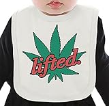Lifted Weed Marijuana Kush Blaze It Stoned Faded ネクタイを有する有機ビブ Medium