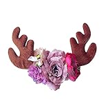 Tovadoo ヘアバンド 子供用 女の子 クリスマスシリーズ 鹿の角 花 プリンセス髪飾り 6色 キュート おしゃれ パーティー ダンス イベント用 0.5-3歳