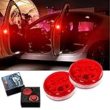 Win Power ドアランプ LED警告灯 信号ライト 自動点滅灯 両面テープ 磁石感知センサー バイク/自転車追突予防/防止/対策 夜間後方警告ライト 防水 2個セット