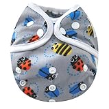 Kawaii Baby One Size Happy Leak-free Snap Cloth Diaper Cover for Prefolds Bees by Kawaii Baby