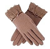 美しいグローブエレガントなレースグローブウール厚いミトンアウトドア女性用ミトン