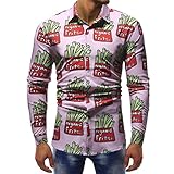 シャツ 秋 メンズ Duglo 長袖 大きいサイズ 個性的 プリント 男性 Tシャツ 日常 トップス 上着 カジュアル ゆったり 冬 カッコイイ 通学 ブラウス インスタ映え パーティー 宴会 忘年会