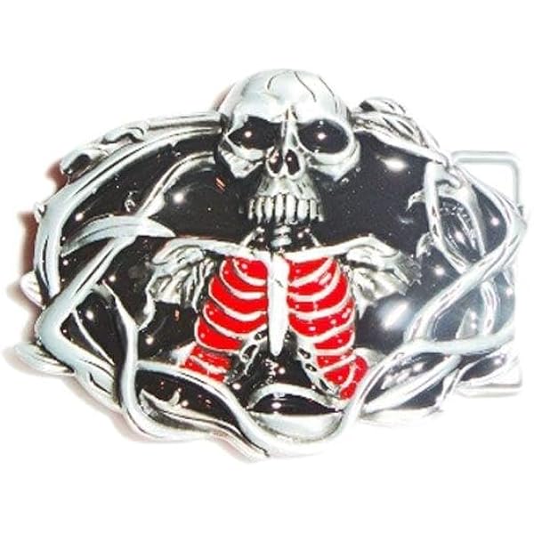 Amazon | [MBS-880] スカルズボーンハンドバックルウィズPU