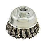 IVY Classic 38901 3-Inch x 5/8-Inch-11 Arbor, Stainless Steel Knot Wire Cup Brush - 0.020-Inch Coars