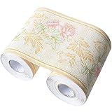 Umora トリムボーダー 壁紙シール 防水壁紙 ウォールステッカー 3D (薄イエロー 藤花)