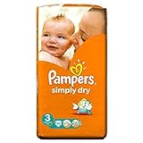 Pampers Simply Dry Size 3 Midi 4-9kg (56) - Pack of 6 by Pampers