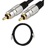 Rosebe RCA ピンケーブル同軸デジタルケーブル 1m、2m、3m、5m【アルミ合金】 S/PDIF コアキシャルケーブル オーディオケーブル デジタル同軸ケーブル RCAコネクタ 75Ω同軸ケーブル RCAオス to RCAオス ケーブル (