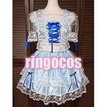 【アイドル衣装】ロリータ　水色　白リボン Amazon.co.jp: [RAZOE] アイドル衣装 水色×白×青 編み上げリボン