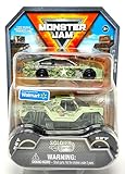 Monster Jam 公式 1:64スケール ダイキャスト 2パック モンスタートラックとレースカー:Son-uva Digger (ソルジャーフォーチュン)