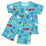 キッズフォーレ Kids Foret パジャマ 半袖・半ズボン 働く乗り物 ブルー 140cm