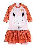 [Vaenait Baby] 0-24ヶ月UVカット ラッシュガードベビー子供男の子長袖ワンピース水着 Baby Mingo Cat L
