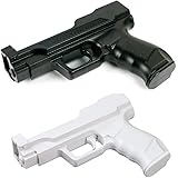 iFormosa Wii 使用できる 互換性 ザッパー オリジナルデザイン モーションプラス ガンアタッチメント ガンクリップ シューティングゲーム 黒白セット IF-WIIGUN-ST