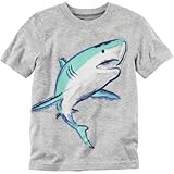Carter's(カーターズ) シャークグラフィックティ グレー トップス半袖Tシャツ 6歳【並行輸入】