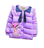 [もうほうきょう] 女の子 子供服　赤ちゃんの冬服新型　ダウンジャケット　厚い綿入れるコート (120, パープル2)