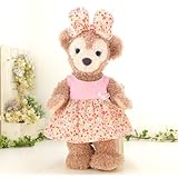 cushu cush ダッフィー シェリーメイ ぬいぐるみ 着せ替え 洋服 コスチューム ピンク花柄 ワンピース と リボン の2点セット cds282s
