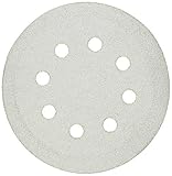 Bosch SR5W000 5-Inch Hook & Loop Sanding Disc, 8-Hole, White, 60/120/240 Assorted Grits, 6 Pack [並行輸