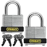 Stanley 2 Packラミネート亜鉛メッキスチール南京錠&キーセットSmall 30 mm 1 – 3 / 16 "