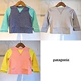 パタゴニア Baby Cozy Cotton Crew 長袖Tシャツ オーガニック 6M:64-69cm ISPP:PINK ORANGE BORDER