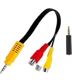Amazon | オーディオファン RCA メス ⇔ 3.5mm 4極ミニプラグ変換