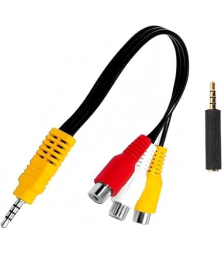 Amazon | CTIA規格 3.5mmステレオ 4極 ミニプラグ 3RCA (赤・白・黄